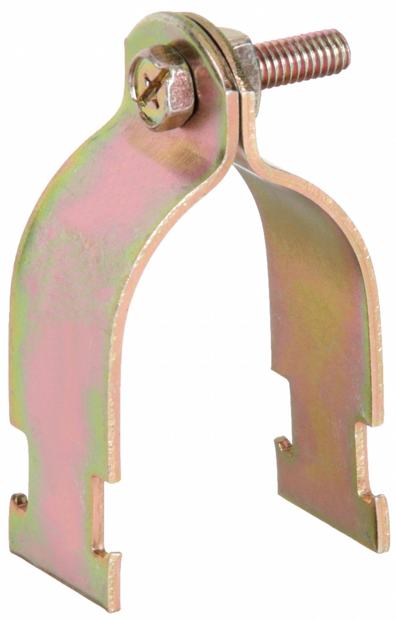 CONDUIT STRAP CLAMP, STEEL, ELECTROPLATED, 2 IN CONDUIT TRADE SIZE