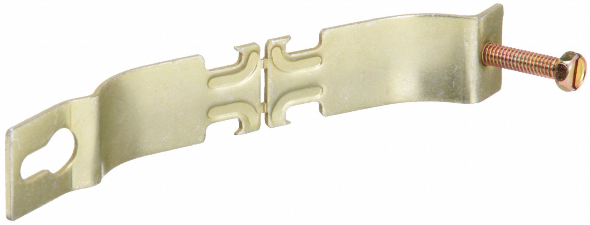 Angler Conduit Clamp: Steel, Electroplated, 2 in Conduit Trade Size