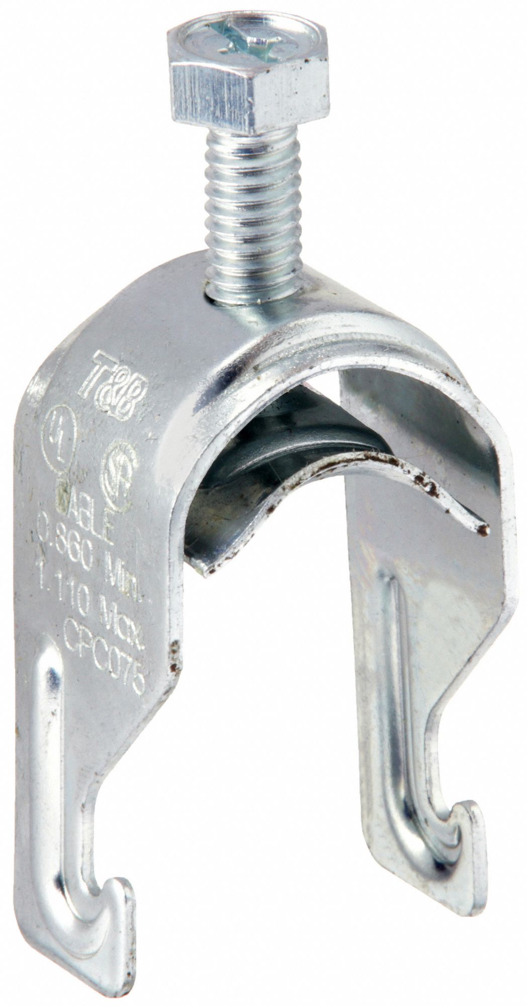 CONDUIT CLAMP, STEEL, ELECTROPLATED, ¾ IN CONDUIT TRADE SIZE