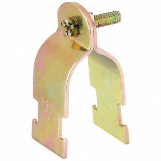 Steel, Electroplated, Conduit Strap Clamp - 2HCH3|V100 1-3/8Y - Grainger