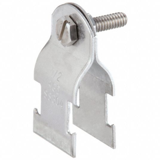 304 Stainless Steel, Polished, Conduit Strap Clamp - 2HCH7|V110 1/2SS ...