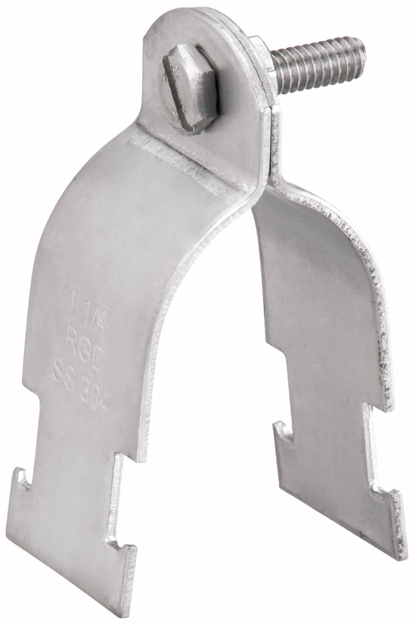 304 Stainless Steel, Polished, Conduit Strap Clamp - 2HCJ1|V110 1-1/4SS ...