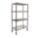 WIRE SHELVING UNIT, 48 IN X 18 IN X 70 IN, DRY, SPLIT SLEEVE, 4 SHELVES, 4 SWIVEL