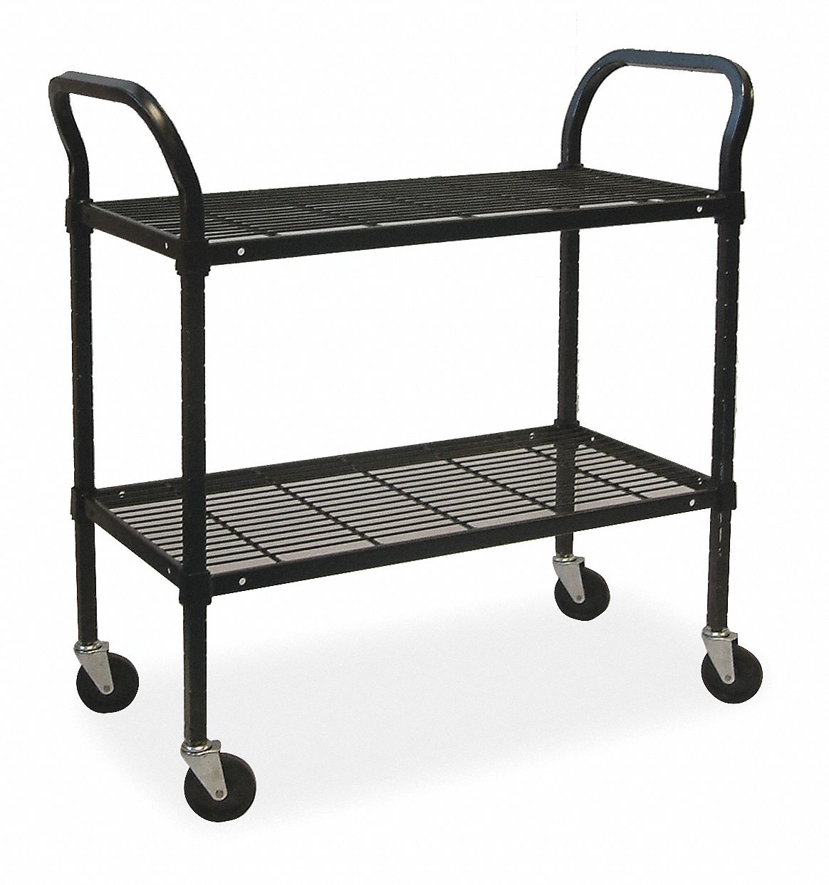 HEAVY-DUTY UTILITY CART WITH FLUSH WIRE SHELVES, 800 LB LOAD CAPACITY, 4 SWIVEL