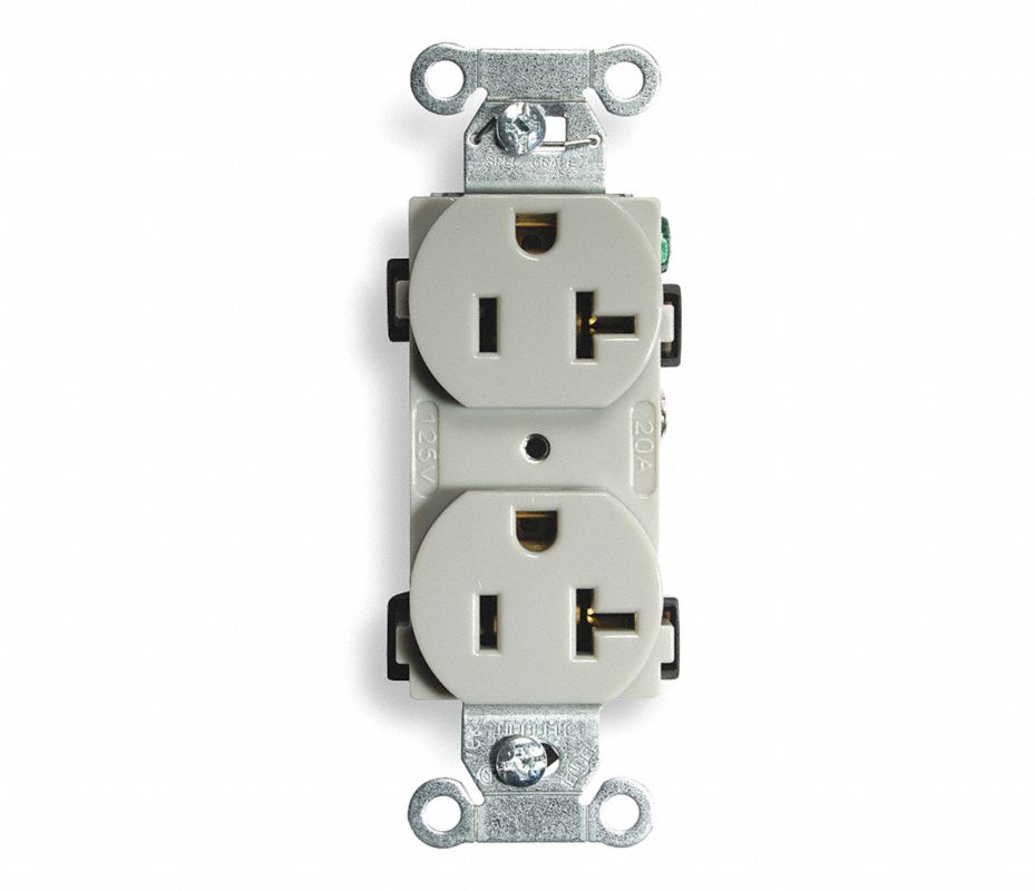 HUBBELL WIRING DEVICEKELLEMS Receptáculo,125VCA,20 Amperes,Configuración NEMA 520R