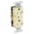RECEPTACLE, DUPLEX, IVORY, 5-20R, 20 A, 125V AC, 2 POLE/3 WIRE, SCREW TERMINALS