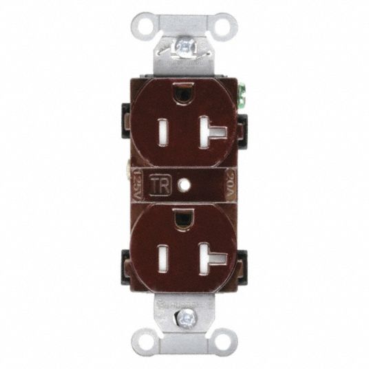 Duplex, 520R, Receptacle 2HDZ6BR20TR Grainger