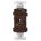 RECEPTACLE, DUPLEX, BROWN, 5-15R, 15 A, 125V AC, 2 POLE/3 WIRE, SCREW TERMINALS