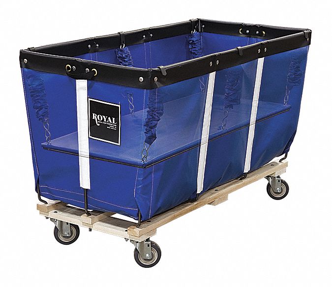 EASY-ACCESS PERMANENT VINYL LINER BASKET TRUCKS, 15.3 CU FT CAPACITY, BLUE