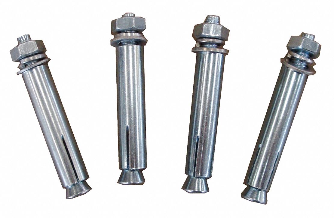 GRAINGER APPROVED Mounting Kit, Includes 1/2 x 3" Concrete Lag Bolts