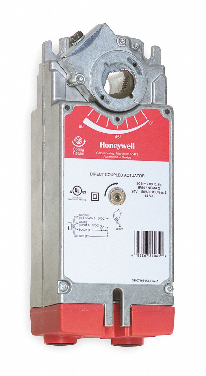 HONEYWELL, Direct Mount, Spring Return, Electric Actuator 2HFE3