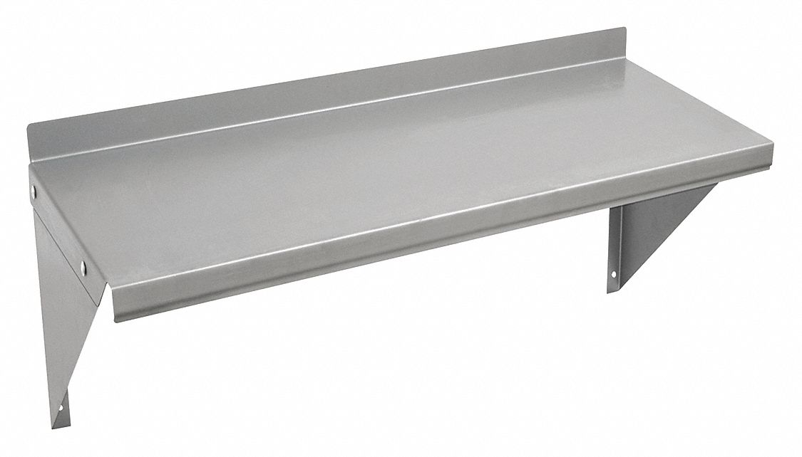 WALL SHELF, 24 IN X 16 IN X 18 IN, 24 IN X 16 IN, 100 LB LOAD CAPACITY, STEEL