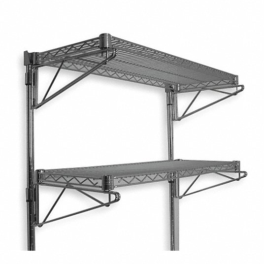Grainger Approved Wire Wall Shelf 48, Grainger Metal Shelving