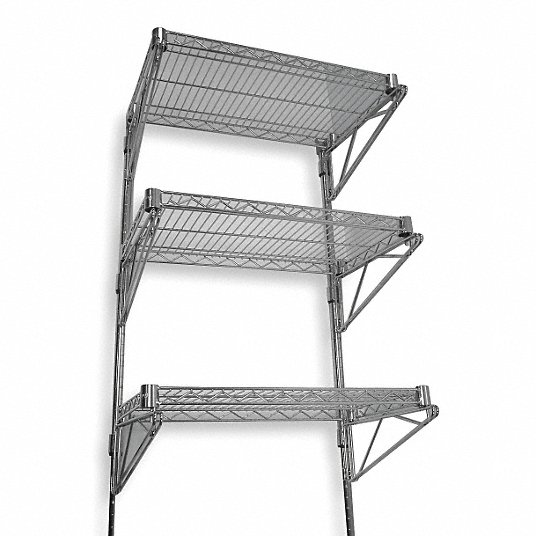 Grainger Approved Wire Wall Shelf 36, Stainless Steel Wire Shelves Wall Mount