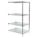 WIRE SHELVING UNIT, ADD-ON, 48 IN X 24 IN, 74 IN OVERALL H, 4 SHELVES, SPLIT SLEEVE