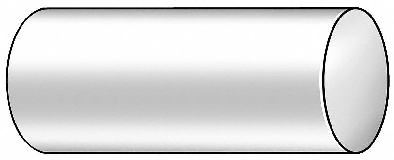 Carbon Steel Rod: 12L14, 1/2 in Outside Dia, 6 ft Overall Lg, 0 in/-0.002 in, Mill, Cold Rolled