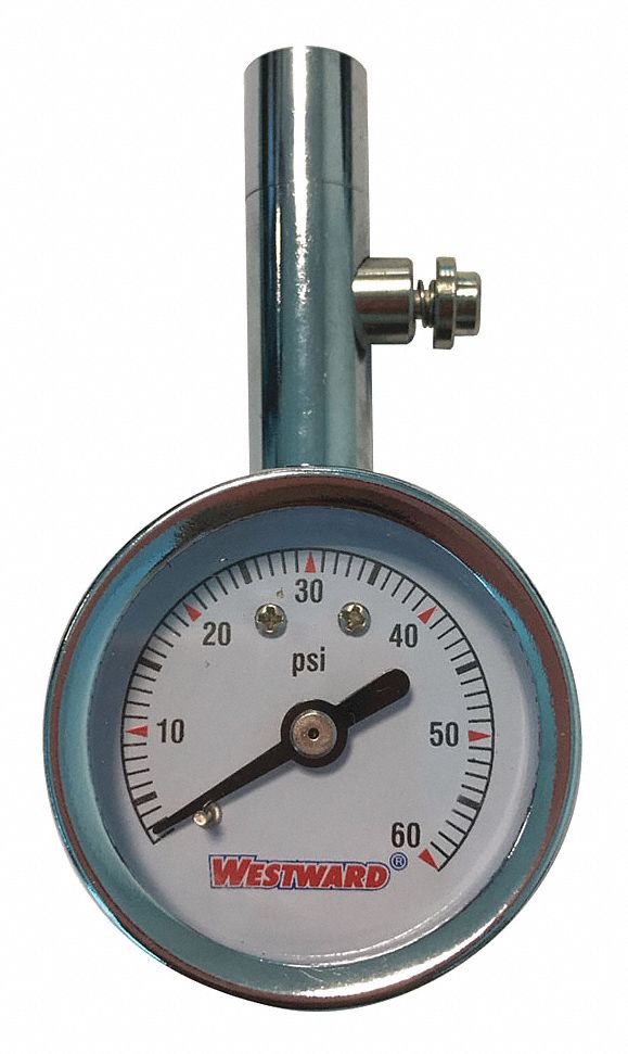 DIAL TIRE PRESSURE GAUGE,60 PSI