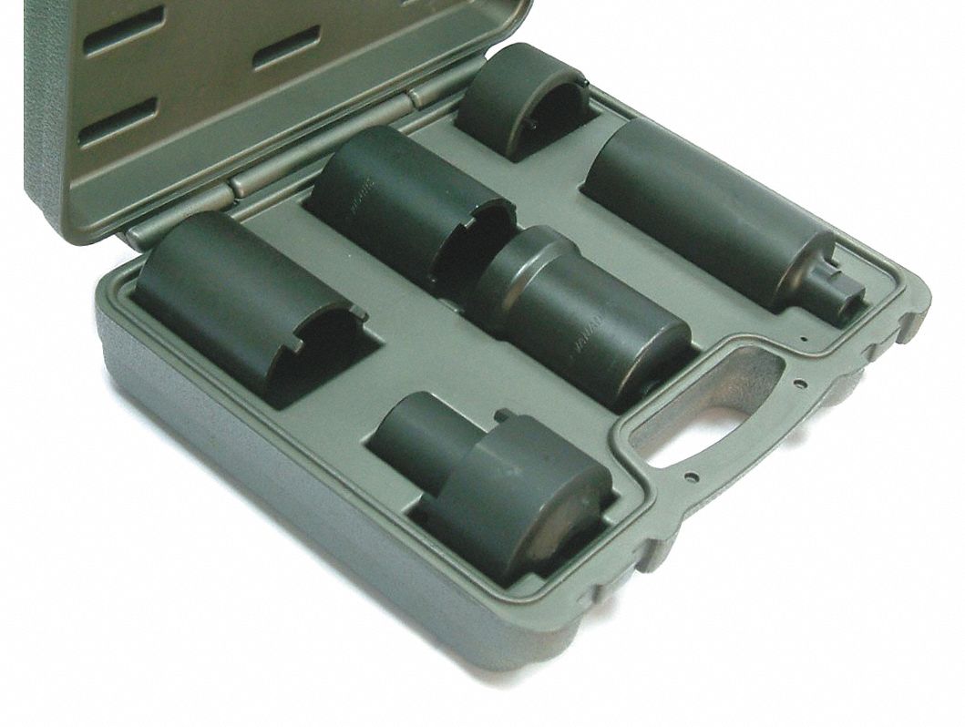 WESTWARD Locknut Socket Set Front Wheel Bearing, 1/2 in Driver Tool