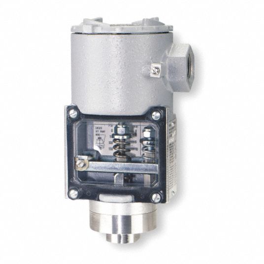 Pressure Switch: 10 to 150 psi, 4 to 7.5 psi, 1-Port 1/2 in FNPT, SPDT, 15A  @ 125/250/480V, 4X