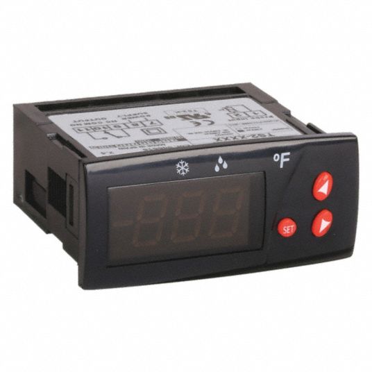 Room Temperature Sensor, Plug In Terminal Port, Inputs 10K ohm Thermistor  Type II, LCD Display - Grainger