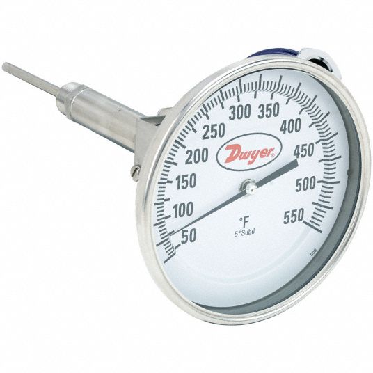 1/4 NPT Thread Temperature Gauge Stainless Thermometer for Boiler