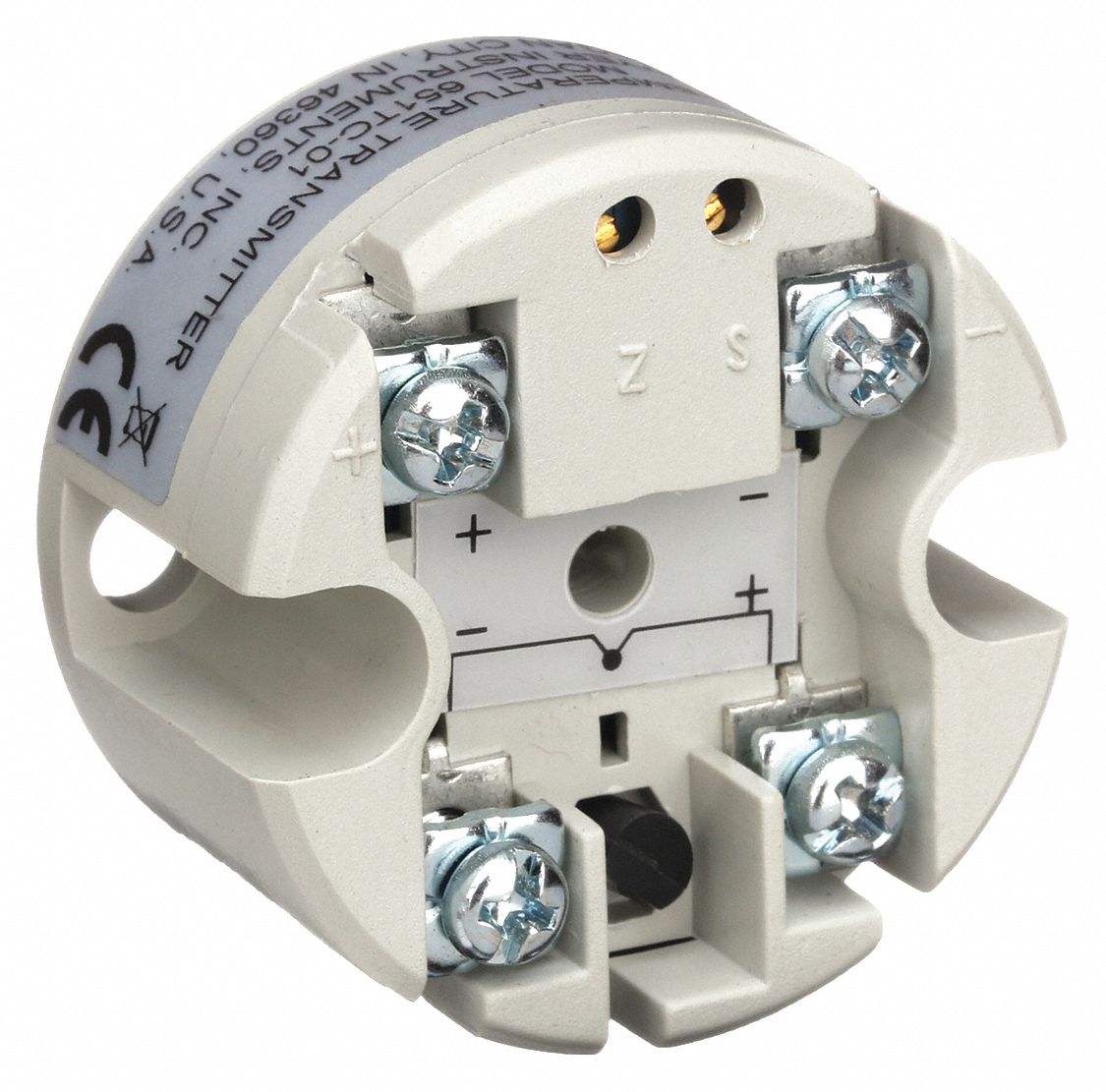 Temperature Transducer: 212°F, K Type, Head Mount Mounting, 32°F Compensated Temp - Min