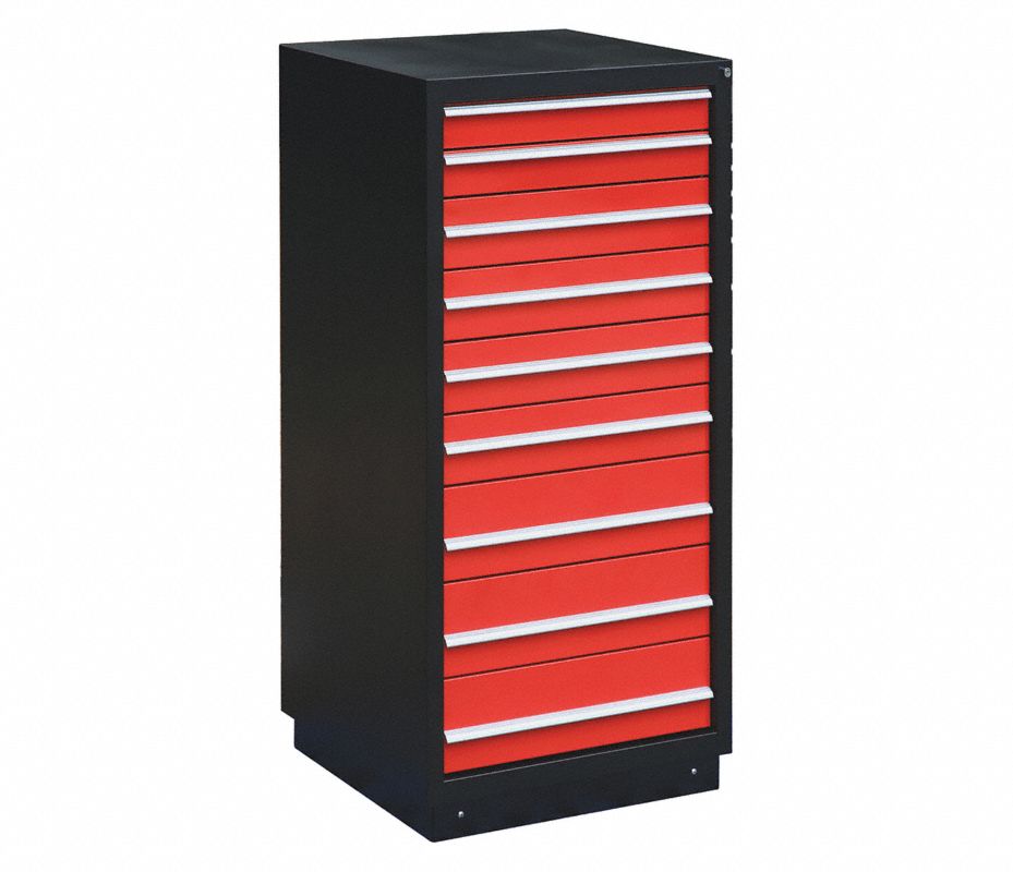 GRAINGER APPROVED Gabinete Modular con Cajones, Fijo, 62-1/4" Alto, 27