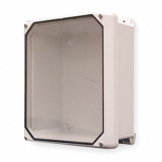 HOFFMAN 11 inH x 9 inW x 5 inD NonMetallic Enclosure, Light Gray