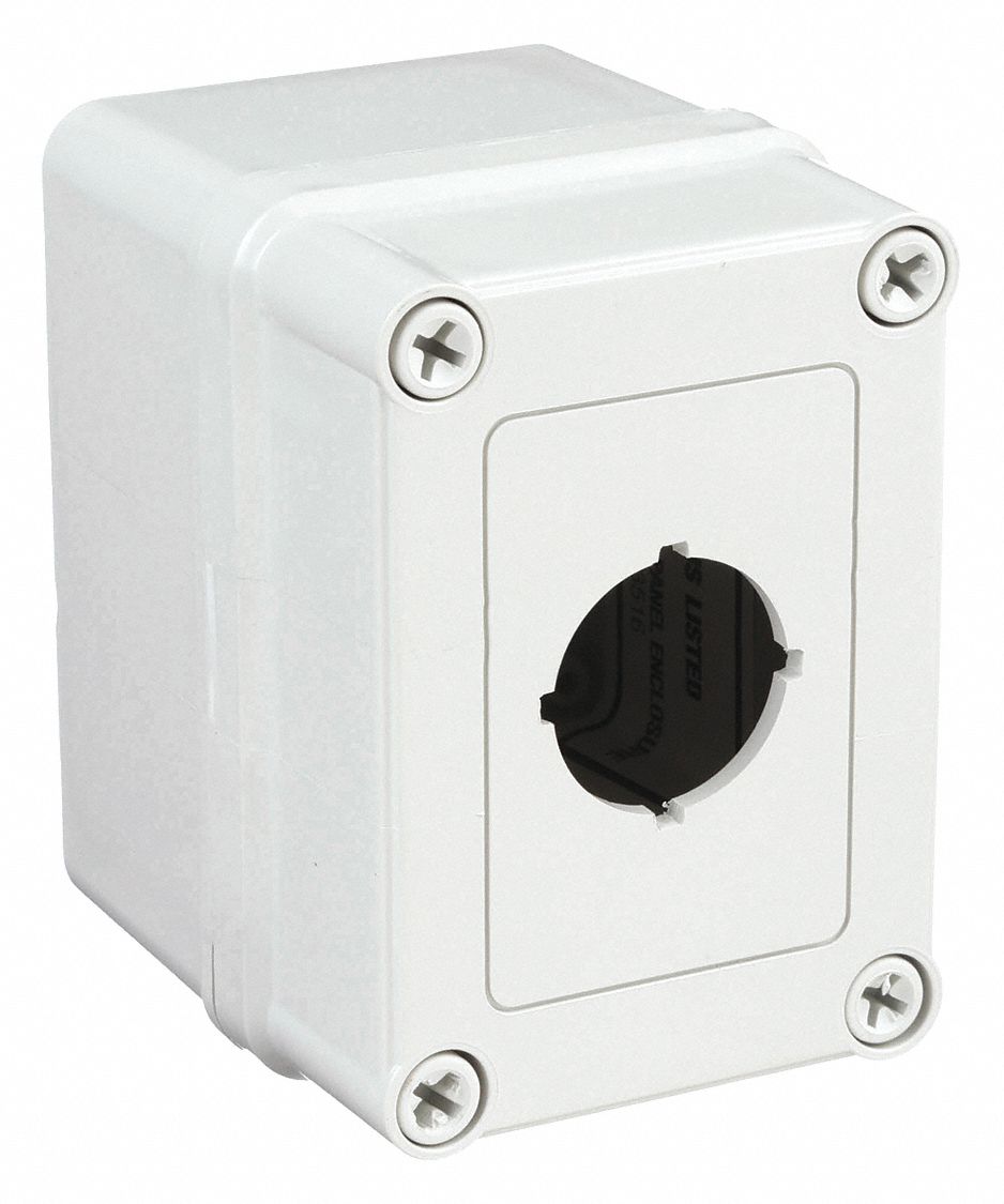 PUSH BUTTON ENCLOSURE, 30 MM, 1 HOLES, NON-METALLIC, NEMA 4X