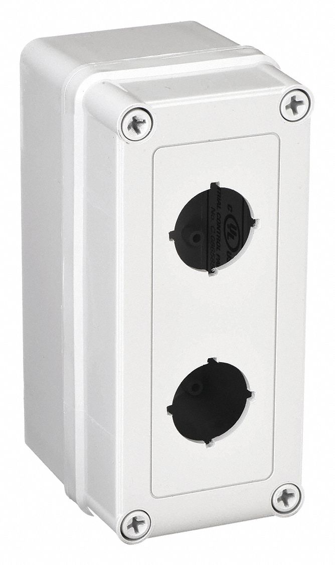 PUSH BUTTON ENCLOSURE, 30 MM, 2 HOLES, NON-METALLIC, NEMA 4X