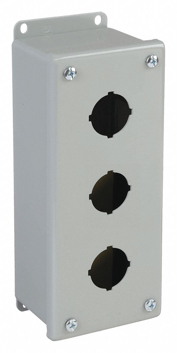 PUSH BUTTON ENCLOSURE, 30 MM, 3 HOLES, NON-METALLIC, NEMA 4X