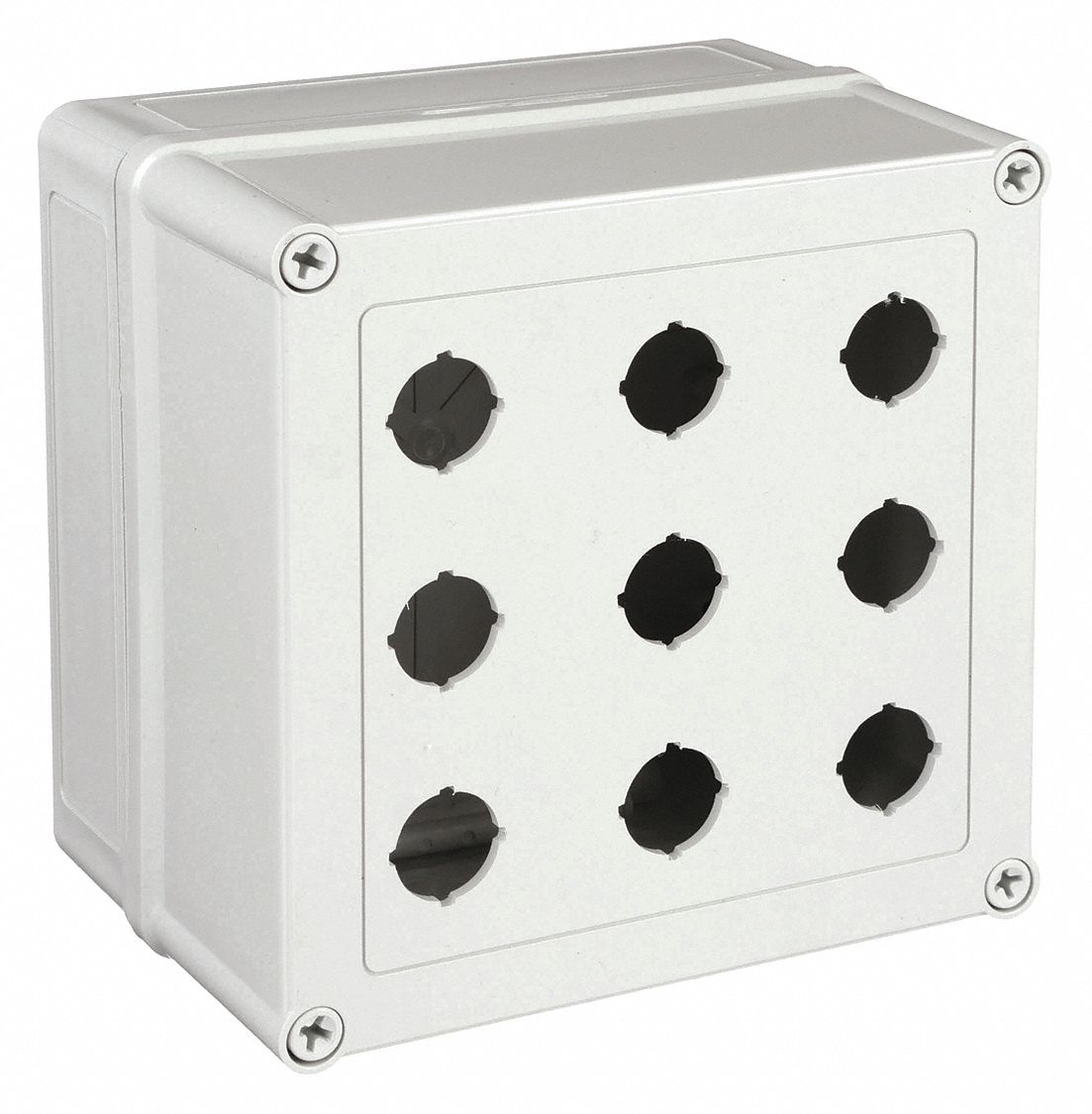 PUSH BUTTON ENCLOSURE, 22 MM, 9 HOLES, NON-METALLIC, NEMA 4X