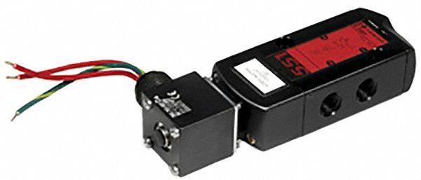 Solenoid Valve: 3-Way, Configurable, 1/4 in Pipe Size, 110V AC/120V AC, Remote Pilot, NBR Seal
