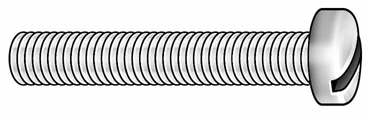 MS, #0-80, Plain, 3/16"L, 100PK