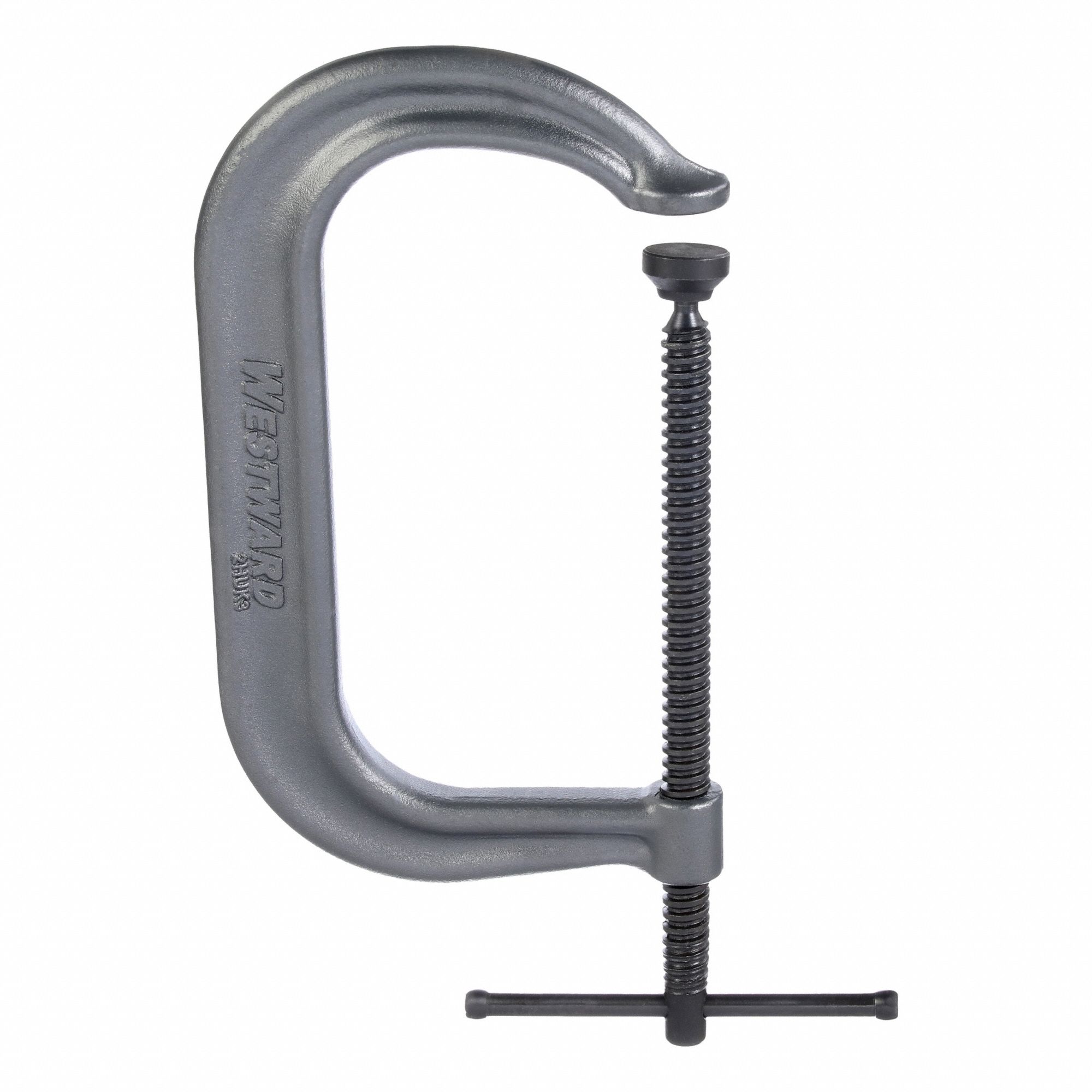 C-Clamp: Extra Heavy Duty, Flat, Swivel, Sliding T Handle, 0 in – 8 in Jaw Opening