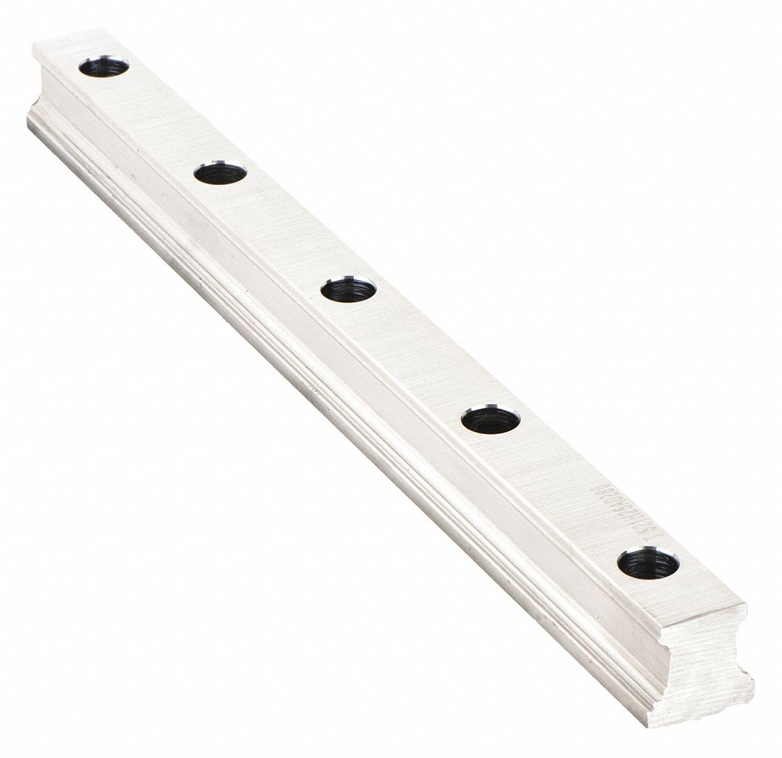 Profile Ball Rail: 15, 280 mm Overall Lg, 15 mm Overall Wd, 15.7 mm Overall Ht, Steel, 6 Rail Holes