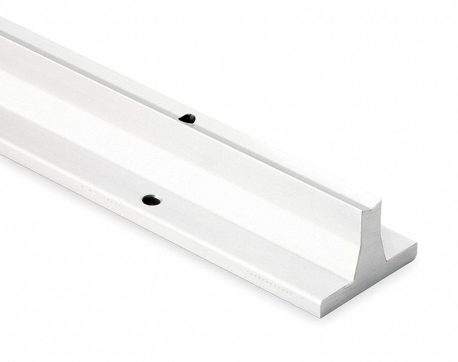 Pre-Drilled Linear Shaft Support Rail: 1 1/2 in Shaft Dia, 24 in Lg, Unfinished, Aluminum