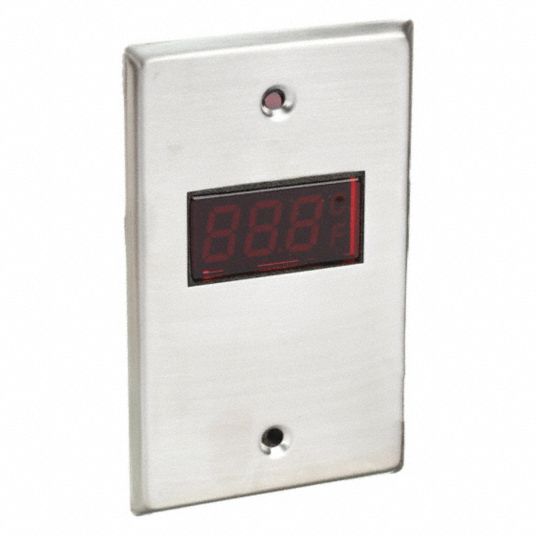 Digital Wall plate Temperature Thermometer (White)