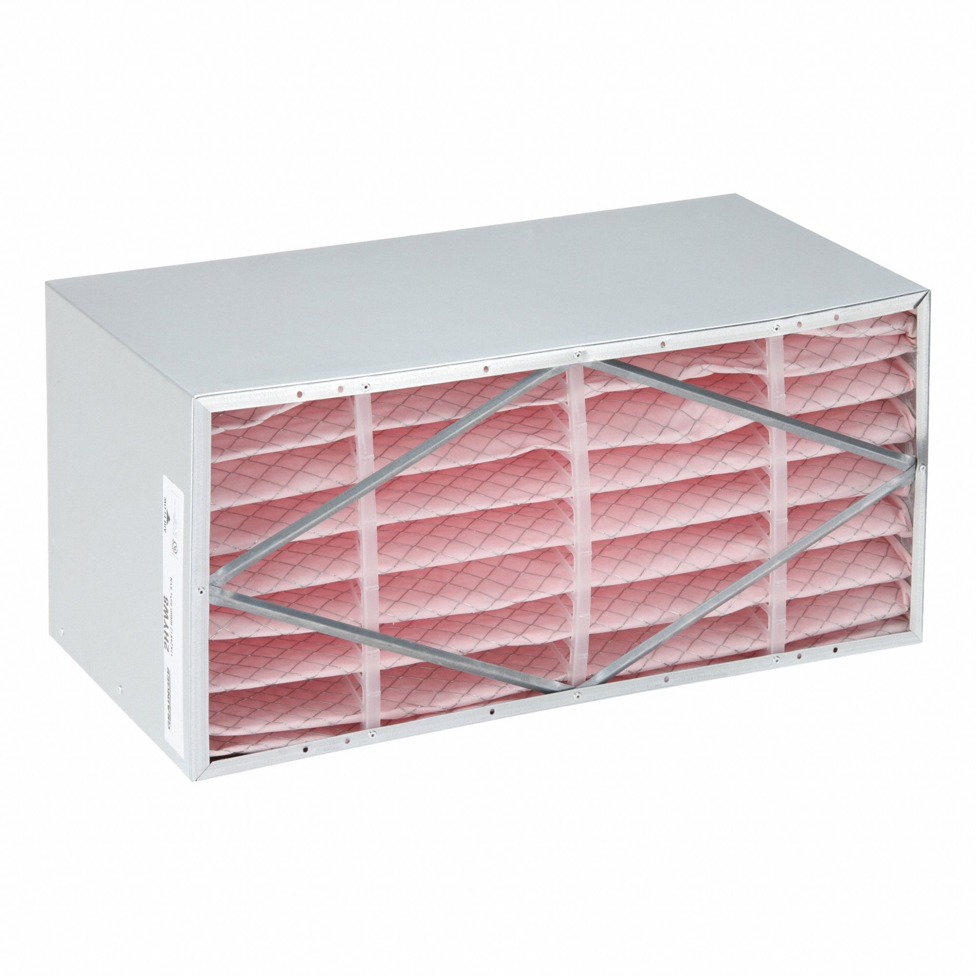 Rigid Cell Air Filter: 12 in x 24 in x 12 in, Synthetic, No Header