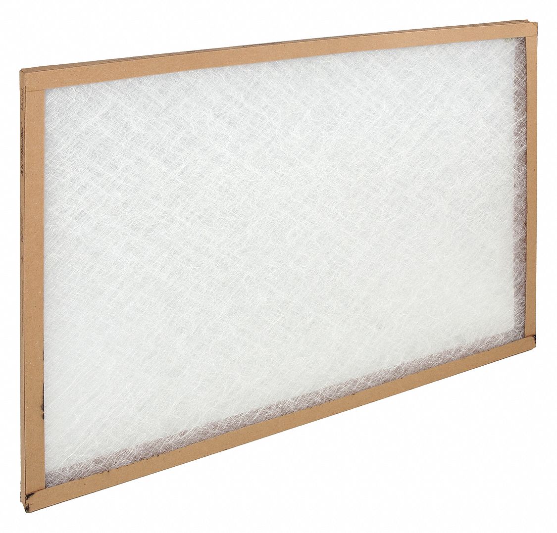 NON-PLEATED AIR FILTER, MERV 5, 20 X 36 X 1 IN, 20% EFFICIENCY, FIBREGLASS