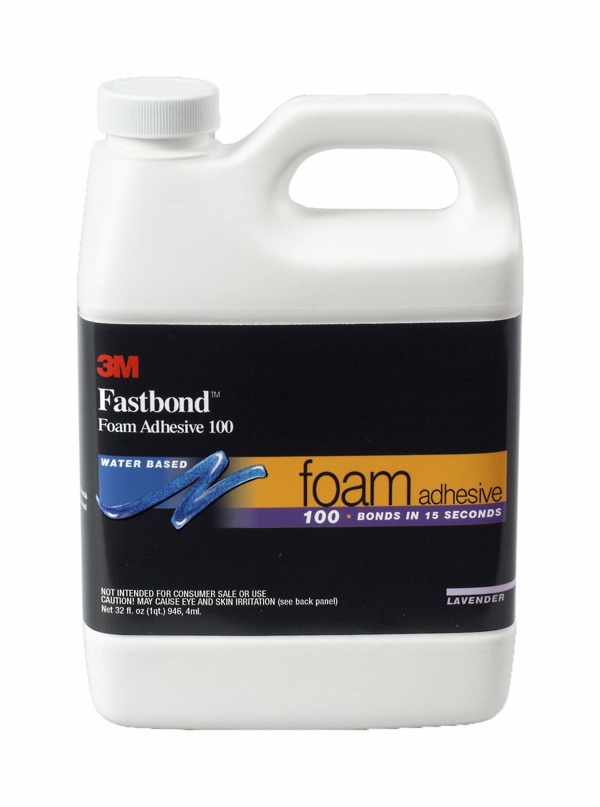 3M Contact Cement 100NF, Fabrics/Foams, 5 gal, Pail, Purple, Water