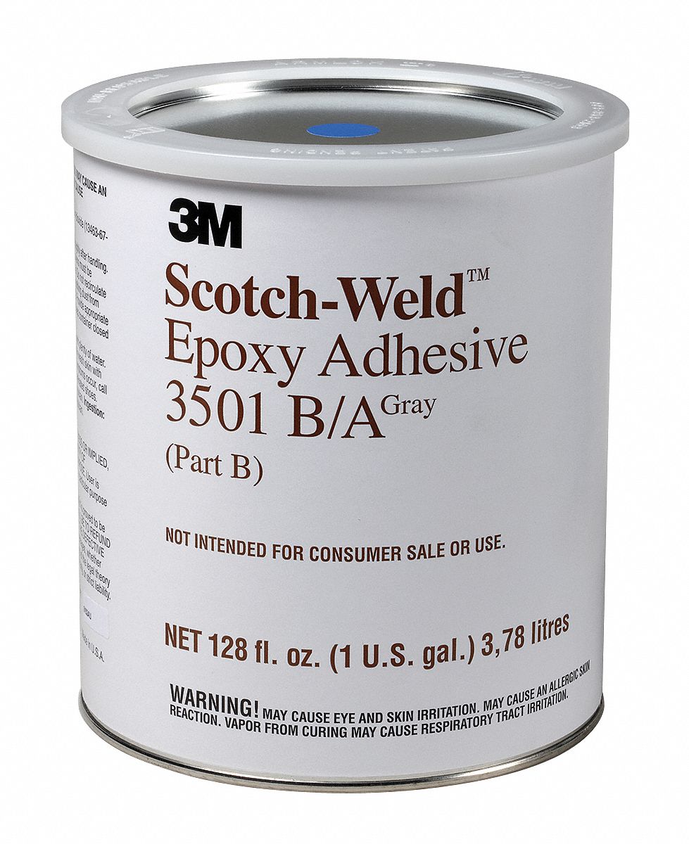 3M Series 3501, Epoxy Adhesive, Can, 1 gal, Gray, 7 min Work Life, PK 2