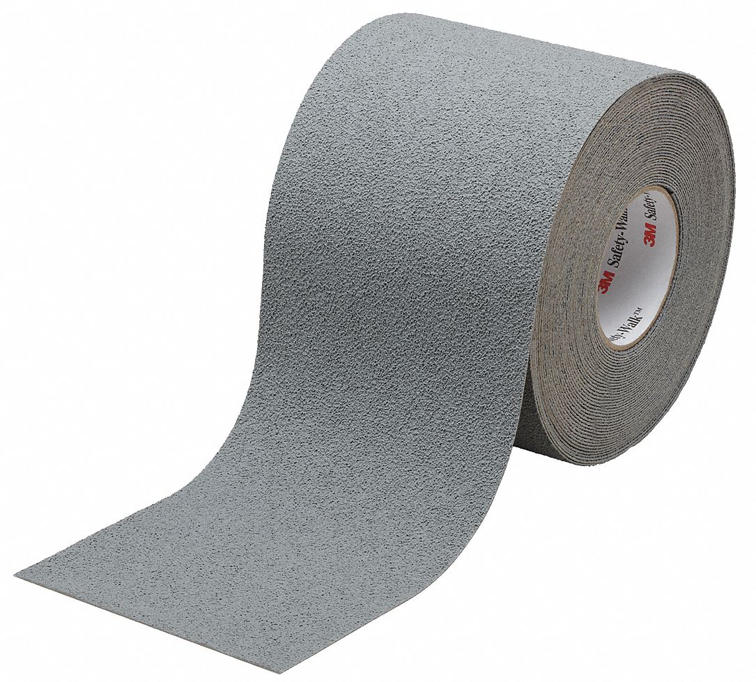 3M AntiSlip Tape NonAbrasive, Solid, Gray, 6 in x 60 ft, 45 mil Tape