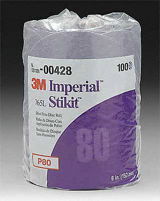 PSA Disc Roll, No Hole, 6 In, 80G, AlO, PK400