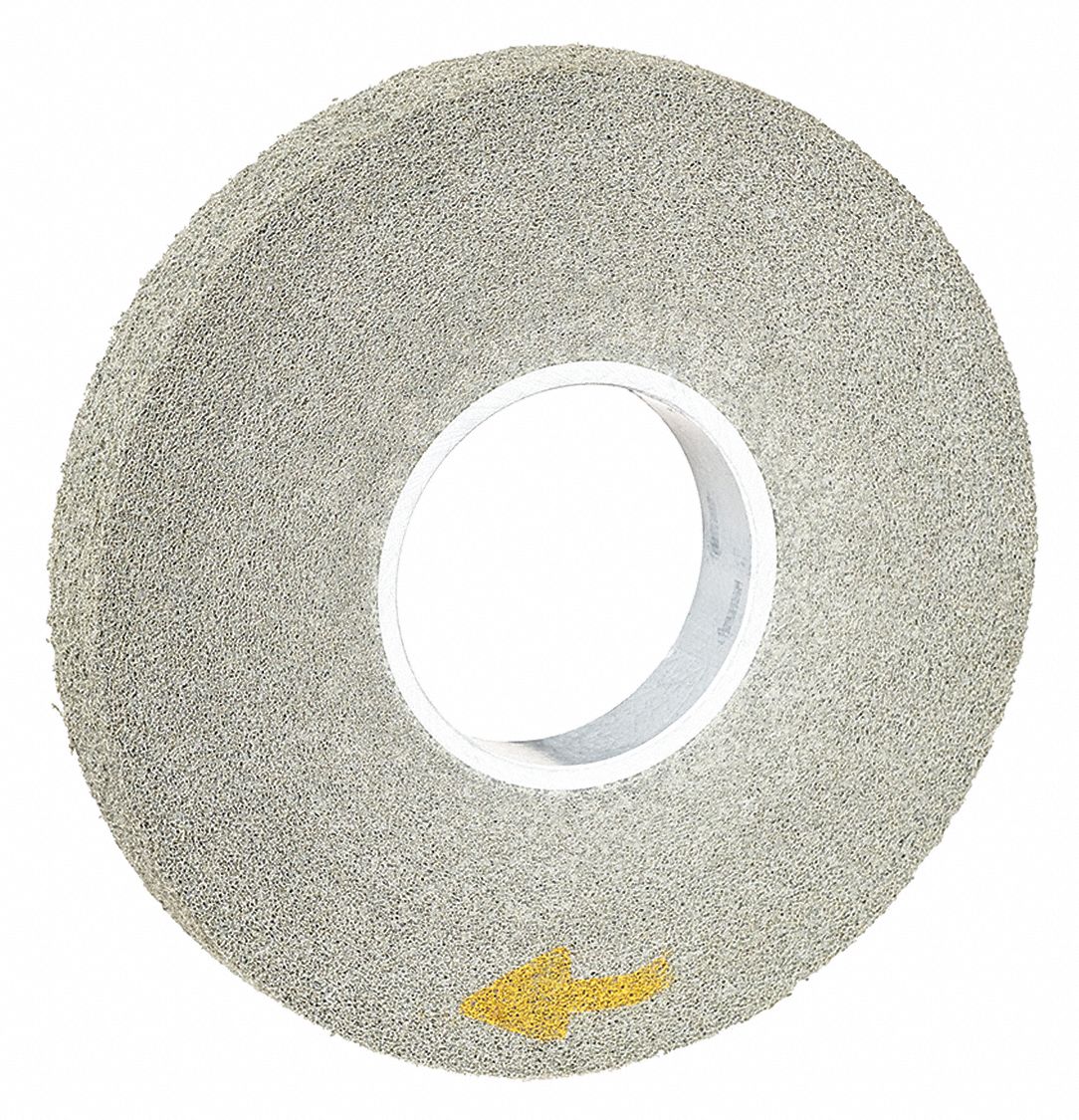 Convolute Wheel: 8 in Dia x 1 in W, 3 in Arbor, Silicon Carbide, Fine, Hard (8), 3 PK
