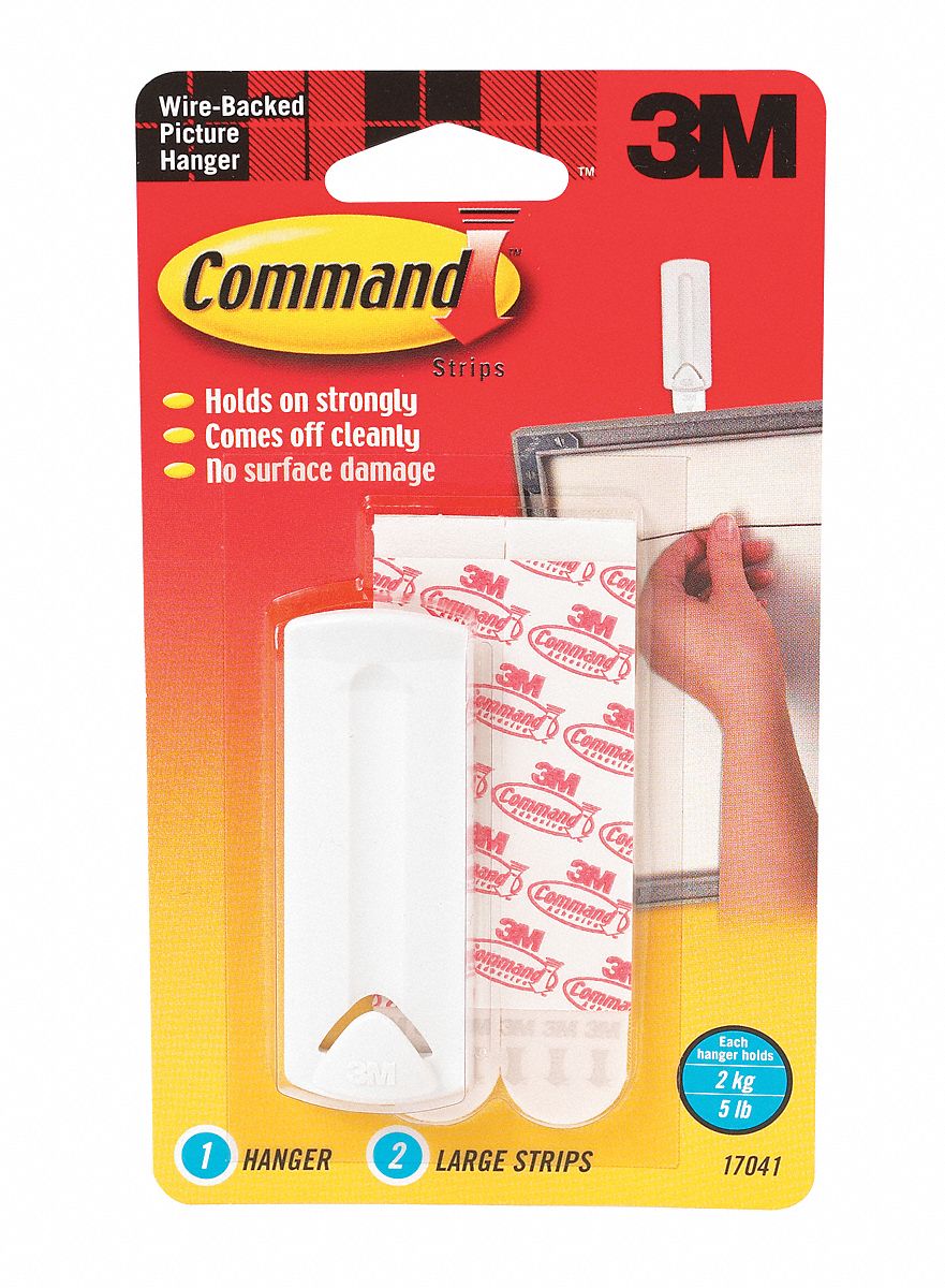 COMMAND Adhesive Back Picture Hanger, 1 Hook(s), Molded Plastic, 36 PK