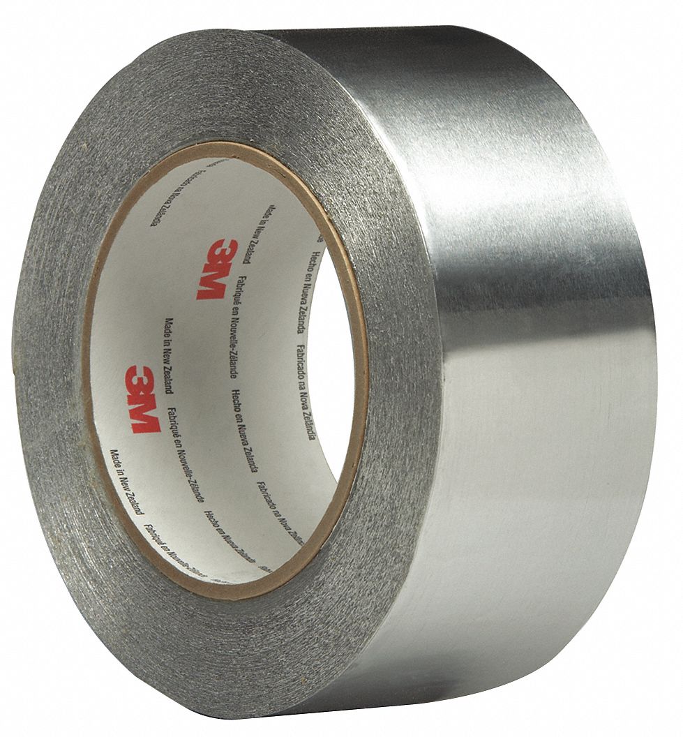 3M 425 Aluminum Foil Tape Silver, 2 in x 60 yd 4.6 mil, 24 rolls per case  Bulk