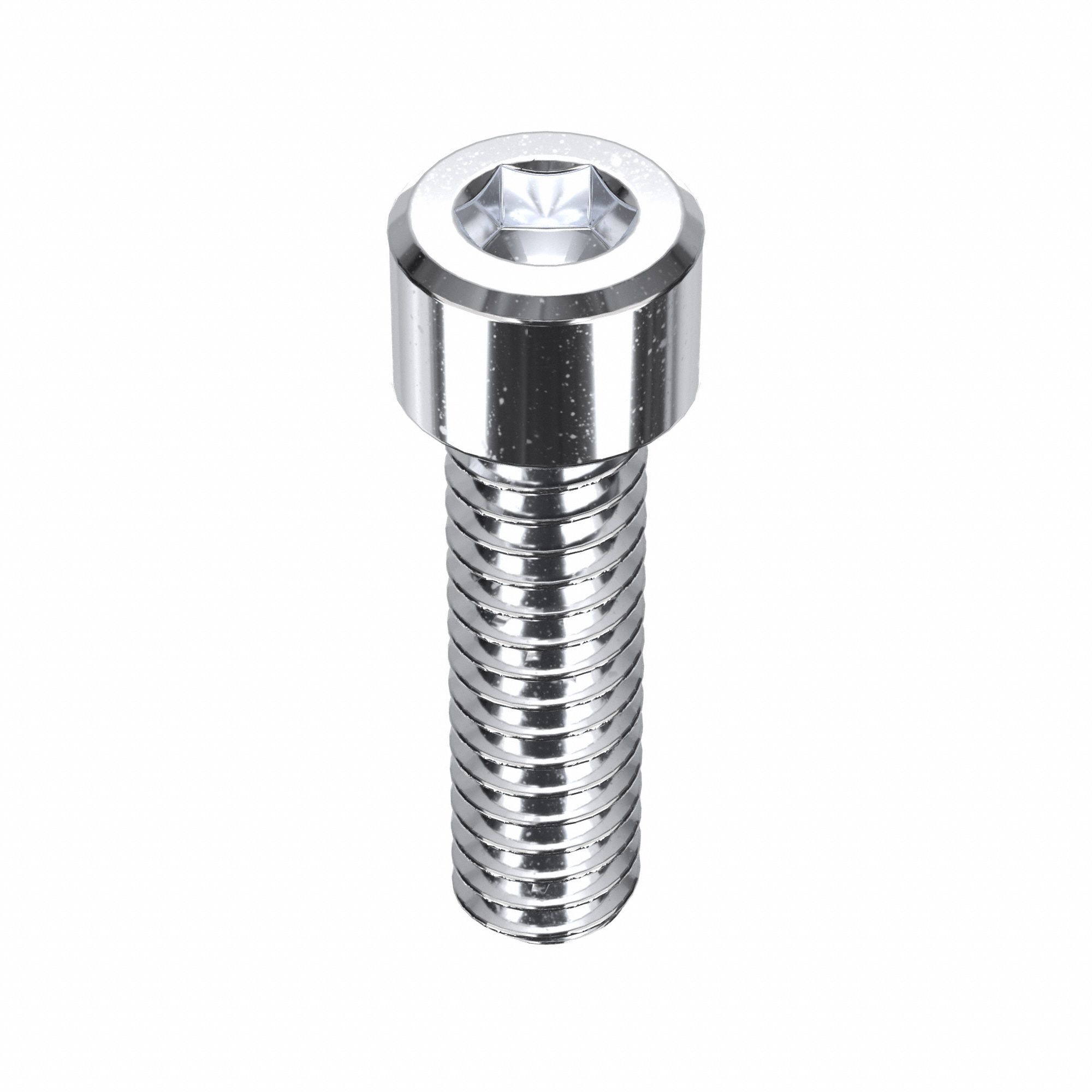 Socket Head Cap Screw: 1/4"-20 Thread Size, 7/8 in Lg, Std, Chrome Plated, Alloy Steel, 5 PK