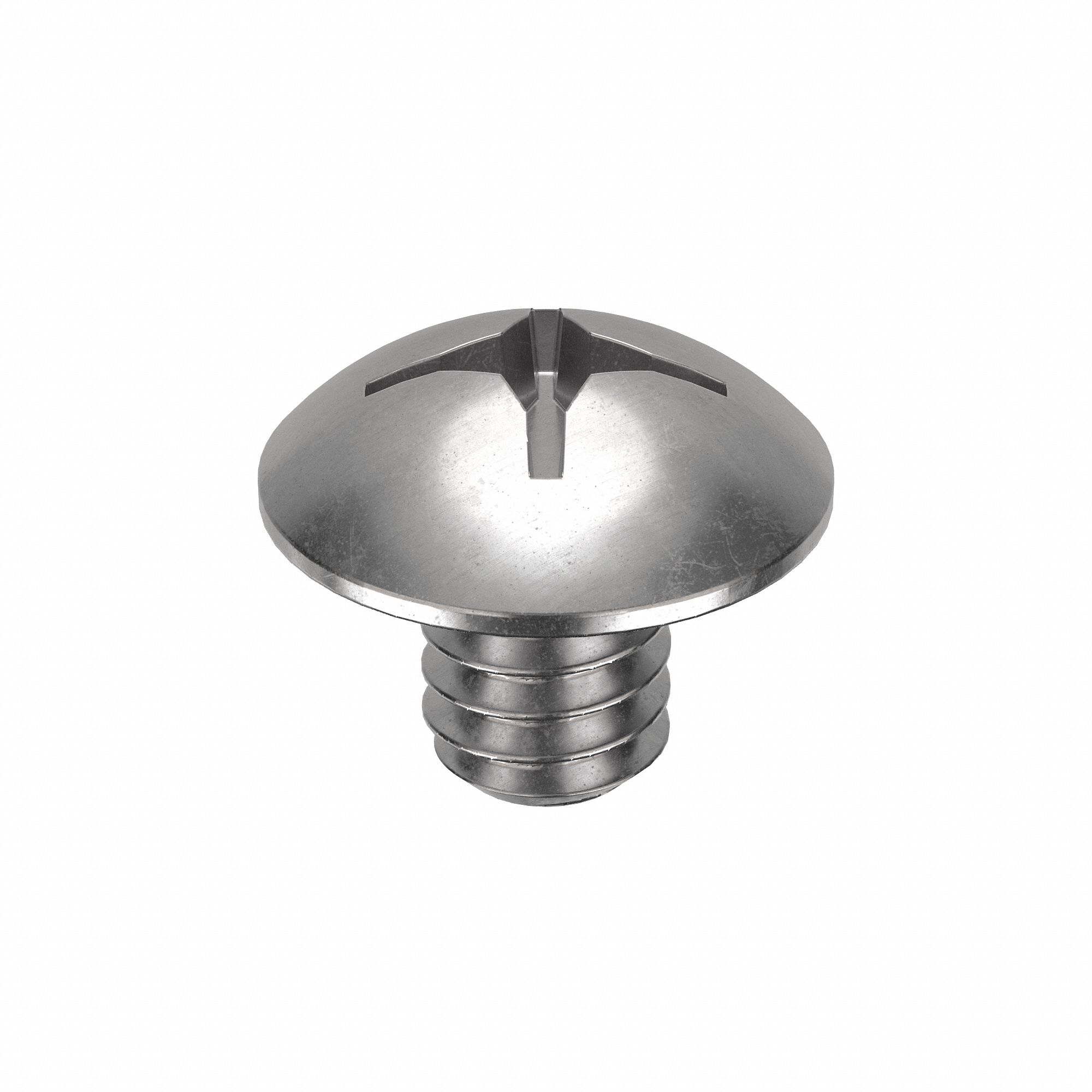 Binding Post Screw: 1/4"-20 Thread Size, Truss Head, Combo Slotted/Phillips Drv, Plain, 5 PK