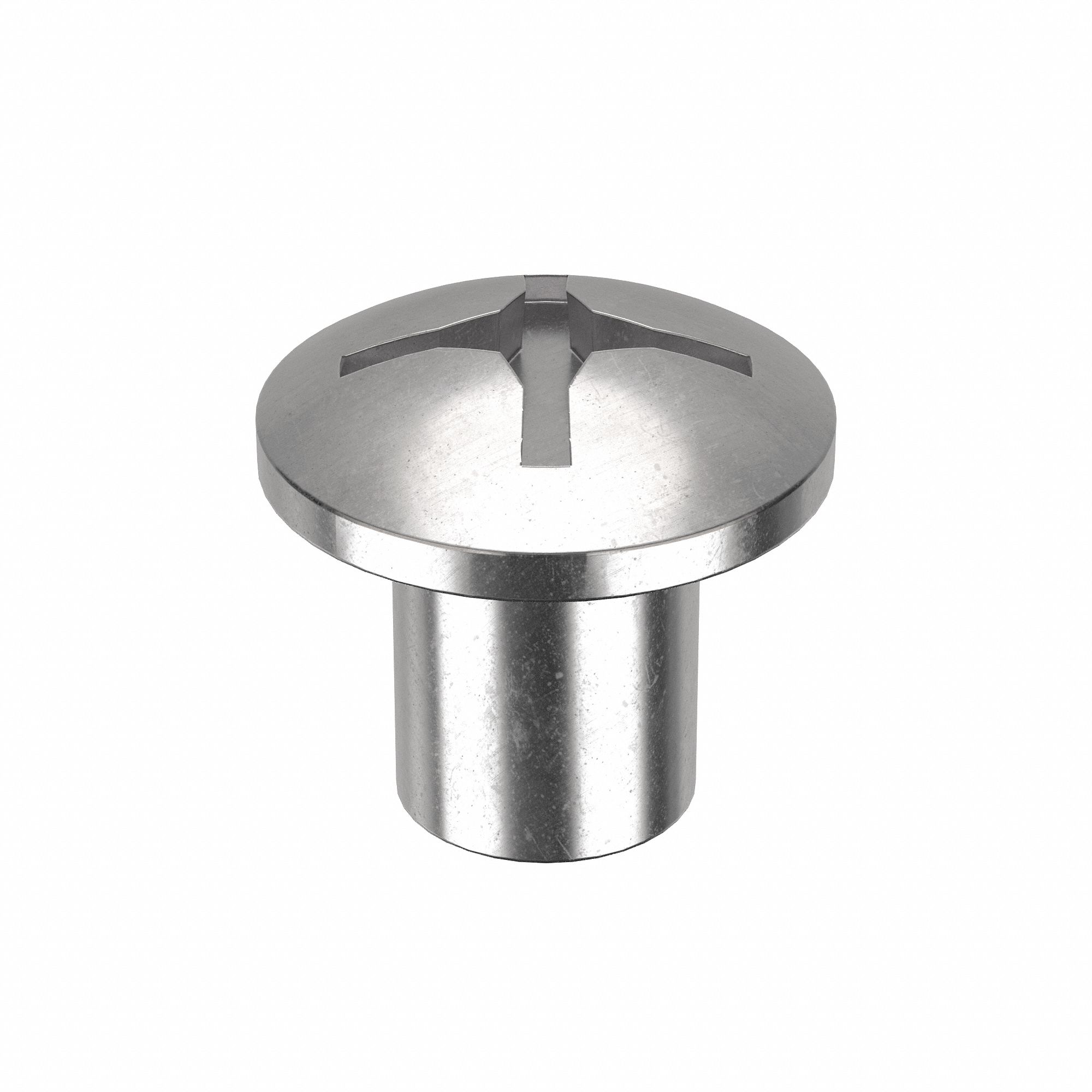 Female Binding Barrel: #8-32 Thread Size, Truss Brl Hd, Slotted, 1/4 in Brl Lg, Plain, 5 PK